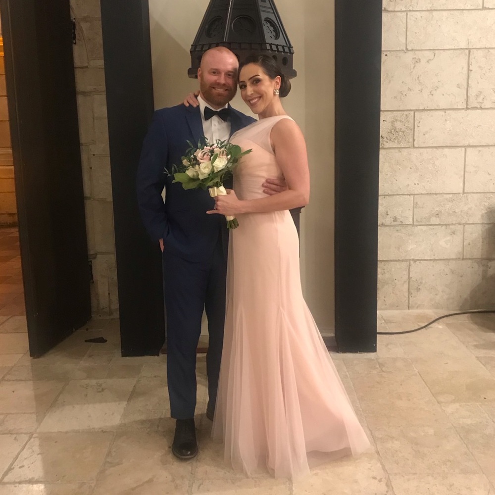 One shoulder gown